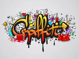 Naklejka wzór sztuka graffiti ulica