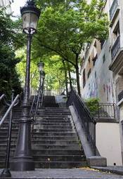 Obraz na płótnie schody na montmartcie w paryżu