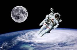 Fotoroleta sztuka astronauta kosmos niebo