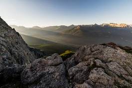 Fototapeta góra szczyt zmierzch pejzaż panoramiczny
