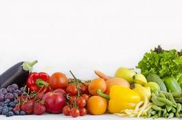 Naklejka zdrowie tęcza warzywo
