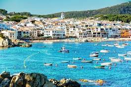 Obraz na płótnie hiszpania wybrzeże wioska morze