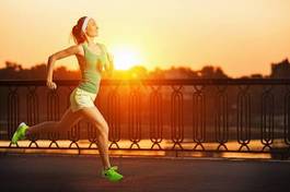 Plakat sport sportowy lekkoatletka jogging kobieta
