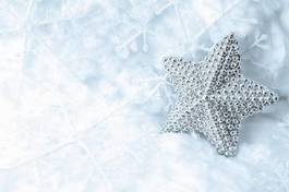 Fotoroleta gwiazda ziarno śnieg vintage okres świąteczny