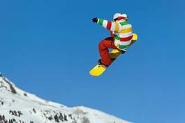 Obraz na płótnie akt sport snowboarder