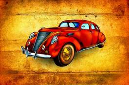 Naklejka sztuka stary samochód zbiory vintage