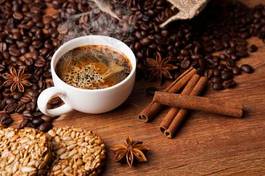 Naklejka świeży jedzenie rolnictwo kawa medycyna