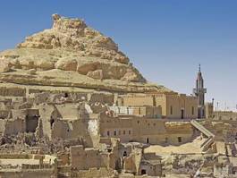 Naklejka sanktuarium oaza wydma piramida pustynia