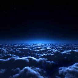 Plakat niebo noc gwiazda chmura