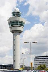 Naklejka holandia lotnictwo amsterdam niebo wieża
