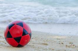 Naklejka piłka piłka nożna nowoczesny tropikalny