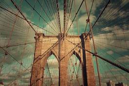Fototapeta vintage brooklyn most nowojorczyk 