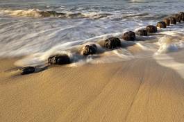 Naklejka falochron lato plaża wydma