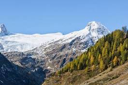 Naklejka niebo szczyt alpy austria świerk
