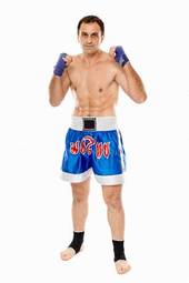 Obraz na płótnie ćwiczenie sztuki walki mężczyzna boks warta