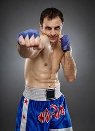 Obraz na płótnie ćwiczenie bokser mężczyzna przystojny