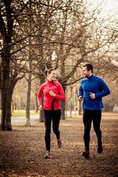 Plakat zdrowie drzewa ćwiczenie sport jogging