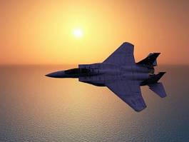 Plakat słońce samolot niebo lotnictwo bombowiec