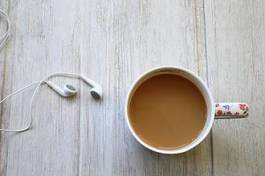 Obraz na płótnie kawa filiżanka kubek muzyka napój