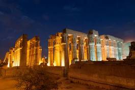 Naklejka architektura kolumna stary egipt zmierzch