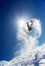 Naklejka snowboarder snowboard chłopiec