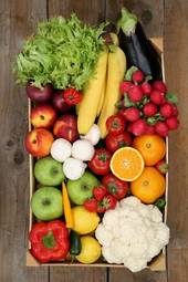 Naklejka zdrowy jedzenie warzywo rynek owoc