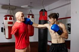 Naklejka sport ciało bokser ludzie mężczyzna