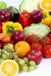 Naklejka witamina warzywo jedzenie owoc zdrowie