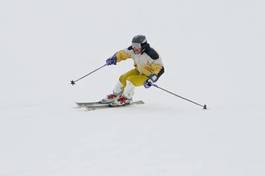 Plakat góra śnieg narciarz sport
