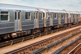 Naklejka nowy jork metro miejski peron