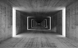Fototapeta architektura nowoczesny korytarz 3d perspektywa