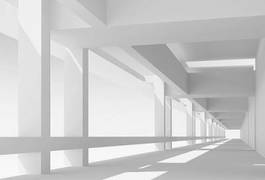 Plakat architektura tunel perspektywa 3d korytarz