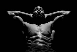 Fotoroleta ćwiczenie mężczyzna fitness siłownia zdrowy
