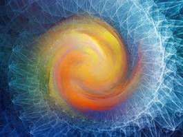 Naklejka fraktal ruch spirala wzór kompozycja