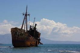 Naklejka grecja statek zaniku