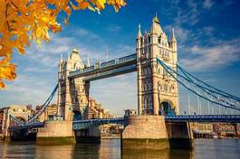 Obraz na płótnie architektura tower bridge jesień niebo anglia