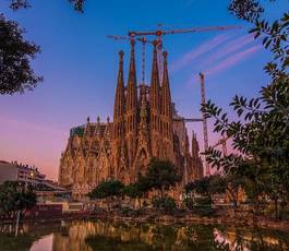 Naklejka katedra widok hiszpania wieża nowoczesny