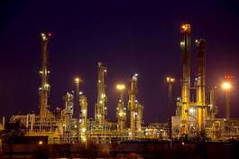 Obraz na płótnie roślina noc olej chemiczny rafinerii