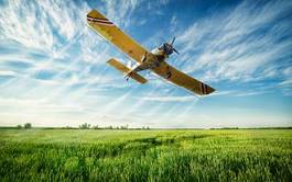 Naklejka rolnictwo lato pole lotnictwo wiejski