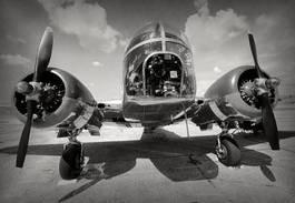 Naklejka retro vintage bombowiec wojskowy stary