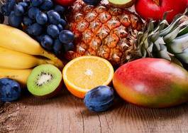 Naklejka tropikalny owoc świeży warzywo zdrowy