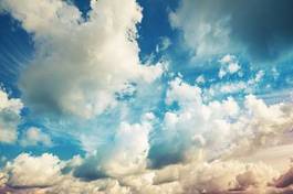 Naklejka vintage panoramiczny niebo piękny sztorm