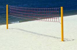 Naklejka ćwiczenie siatkówka piłka wyspa plaża