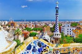 Naklejka panorama barcelona europa hiszpania