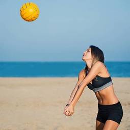 Fototapeta piłka zdrowy dziewczynka lekkoatletka