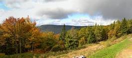 Naklejka jesień perspektywa góra panorama