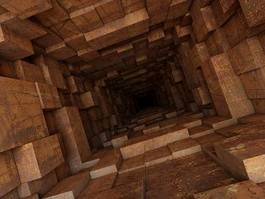Naklejka tunel 3d korytarz głębia perspektywa