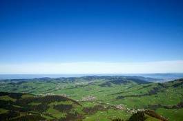 Naklejka szwajcaria krajobraz niebo alpy wioska