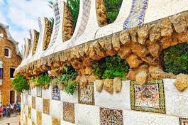 Naklejka sztuka ogród barcelona pejzaż europa