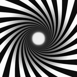 Plakat perspektywa tunel sztuka spirala choroba morska